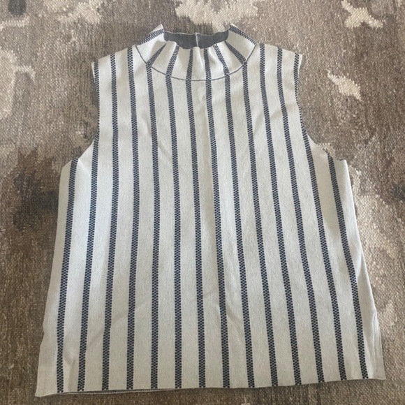 Moth by Anthropologie stripe mock neck tank - Picture 2 of 5